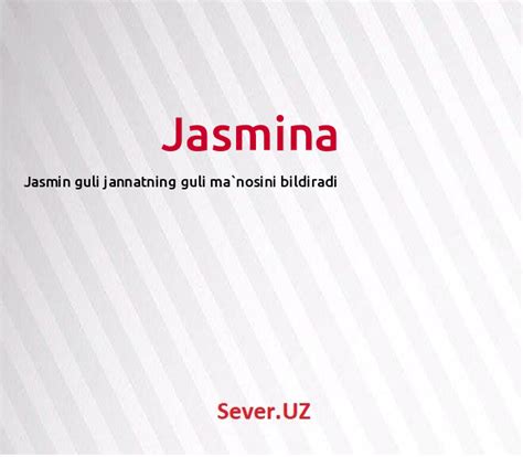 vznam jmna jasmna|Jasmina